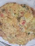 Leftover aloo kabab ka Omelet