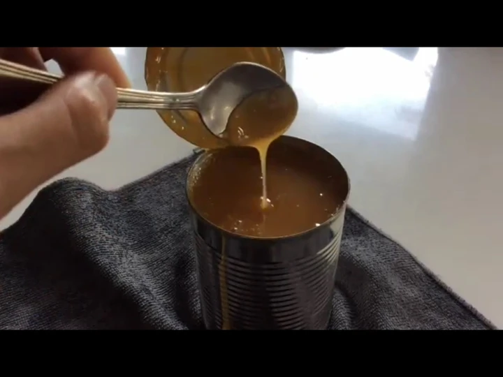 Easy Steps to Prepare Caramel Sauce / Dulce De Lache in the Can from Sweetened Condensed Milk the Awesome  So Delicious