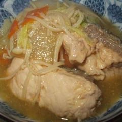 A picture of Ishikari Nabe - Salmon and Vegetable Specialty Hot Pot from Hokkaido Region.