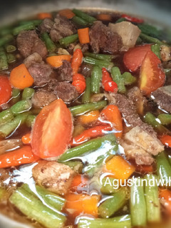 Foto resep Asem Asem Buncis Iga Sapi