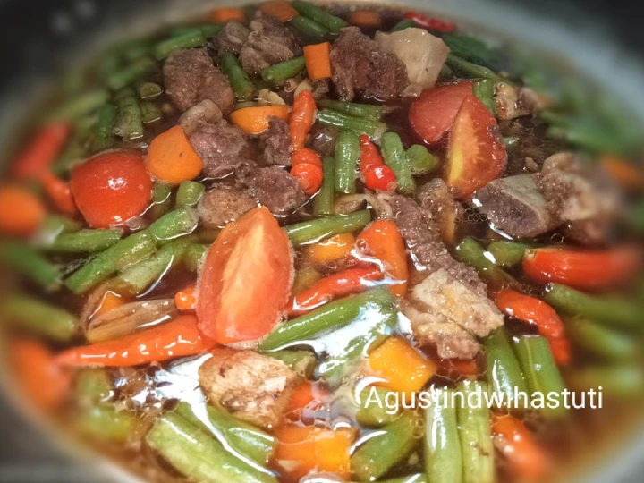 Langkah Gampang Membuat Resep Asem Asem Buncis Iga Sapi Anti Ribet, Enak Banget