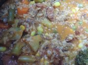 A picture of cajun jambalaya