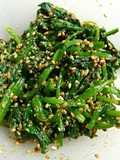 A Standard Bento Item - Parboiled Spinach with Sesame Seeds