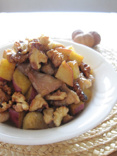 A picture of Chicken, Sweet Potato and Walnut Stir Fry.