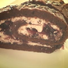 A picture of Chocolate swiss roll.