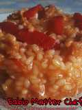 Risotto con Filetti di Peperoni e Salsiccia