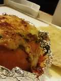 Baked Tomato,stuffed with Egg,Spinach n Ham