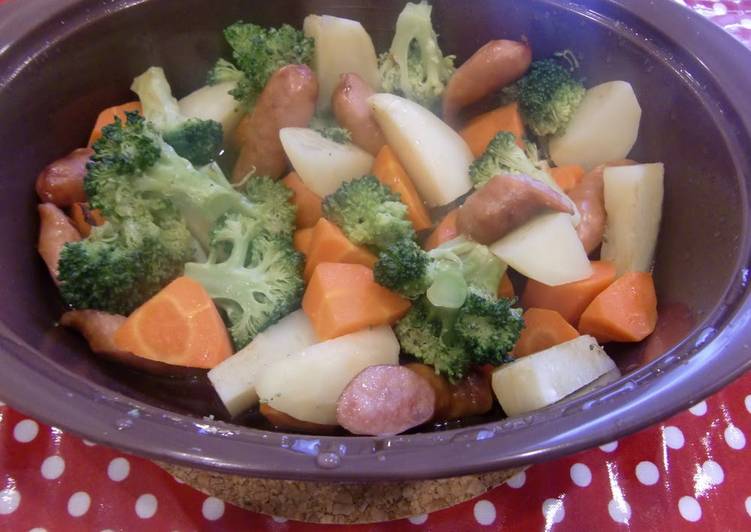 Vegetables Microwaved in Butter Consommé