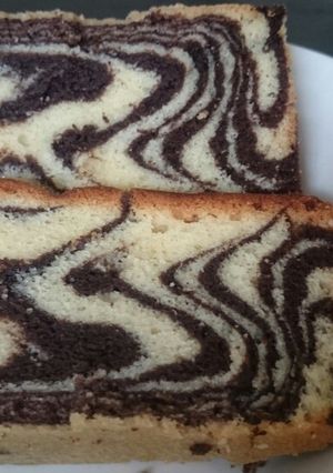 A picture of Zebra cake. #author marathon contest #.