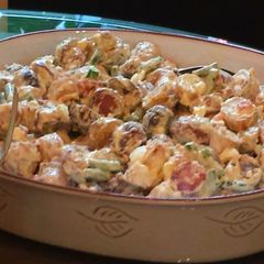 A picture of Smoked potato salad nicoise.