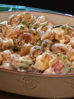 A picture of Smoked potato salad nicoise.