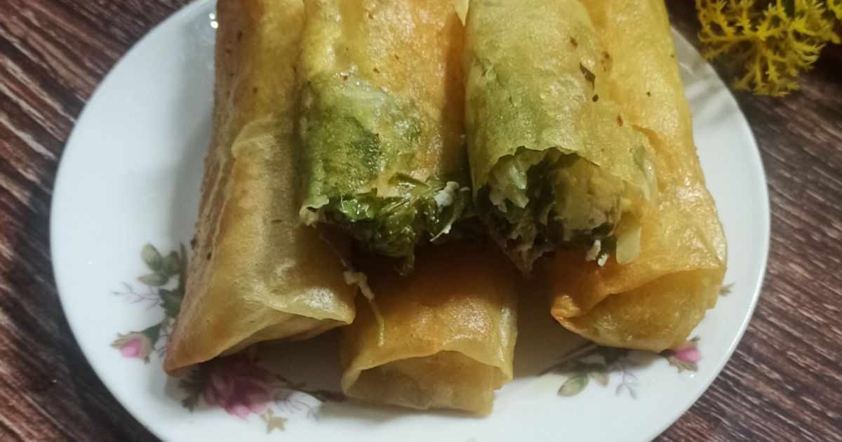 Lumpia labu tahu bayam