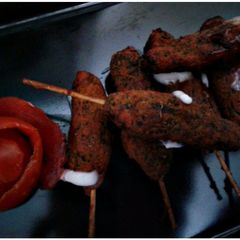 A picture of Diabetic snacks karele ke chilke ke kabab.