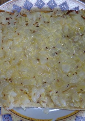 Una foto de Kuchen (pizza) de cebollas