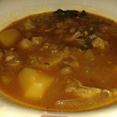 A picture of low fat lamb goulash.