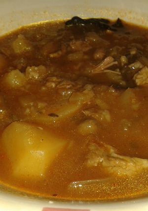 A picture of low fat lamb goulash.