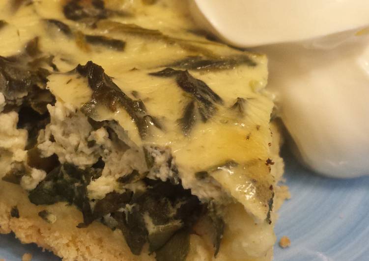 Steps to Make Yummy Cottage cheese and spinach pie