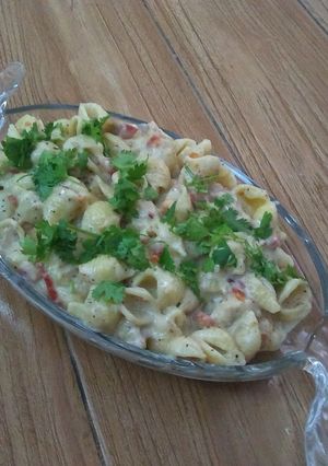 A picture of Butter cheese pasta.