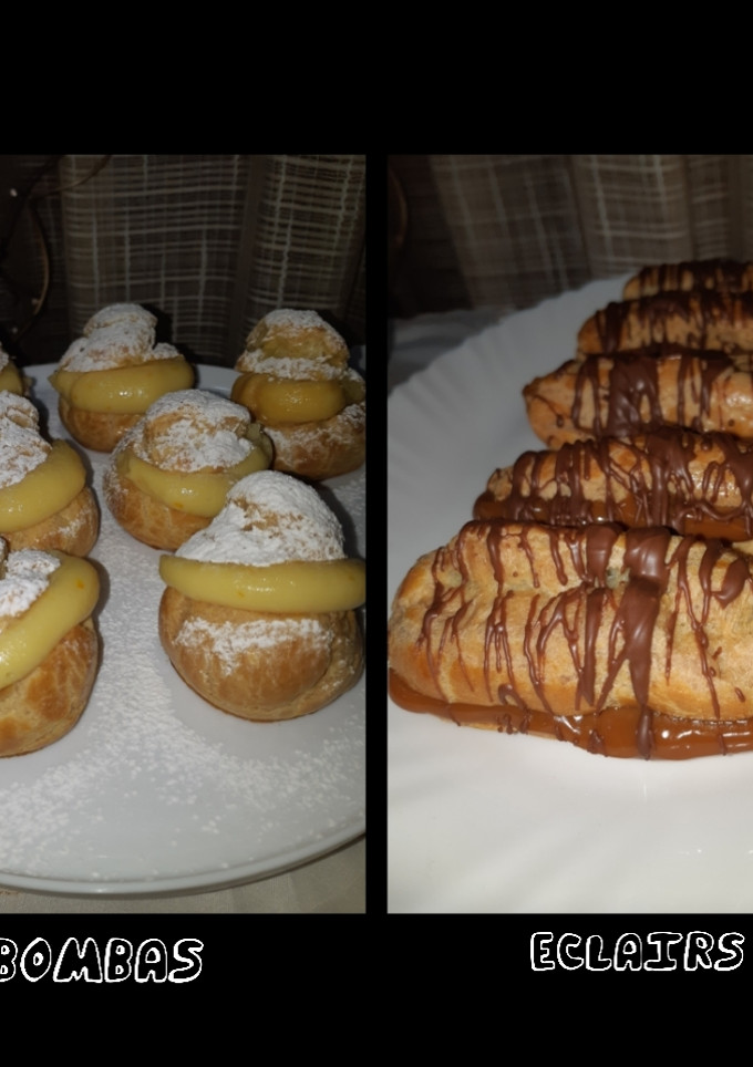 Una foto de Bombas y Eclairs Rellenos *MASA BOMBA*