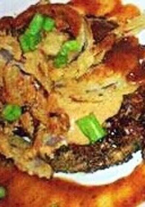 A picture of ~Jack Daniels BBQ Rib Eye with Chipotle Cream Sauce~.