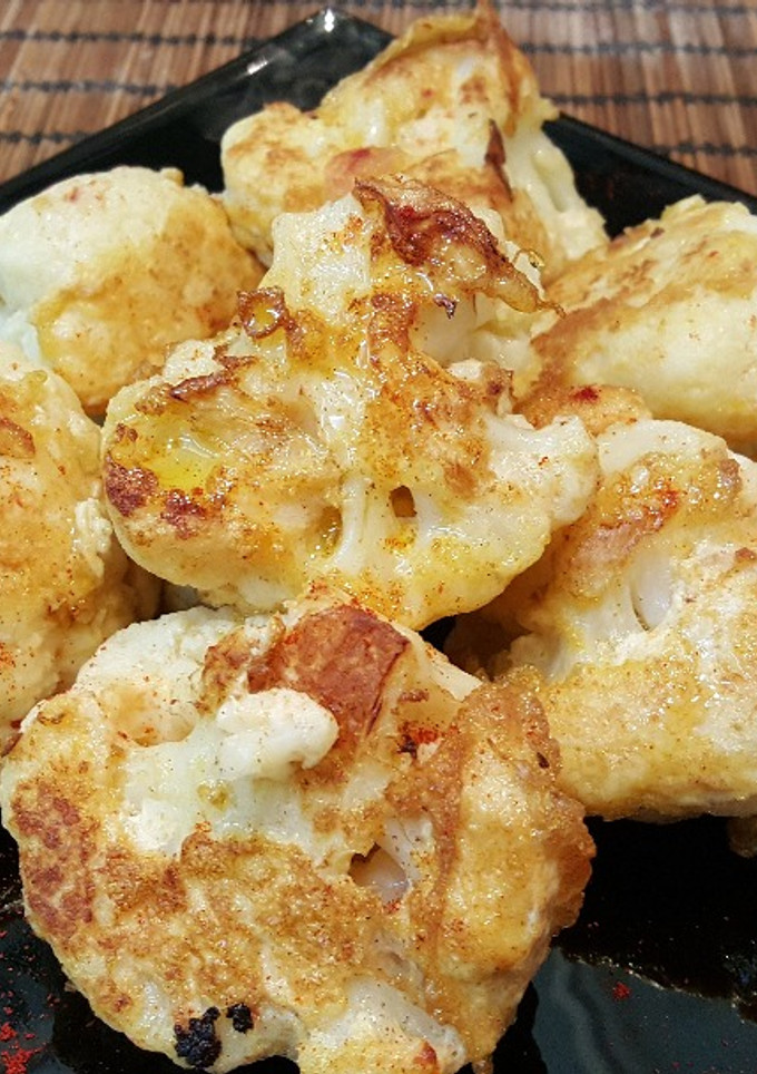 Una foto de Coliflor rebozada con almendra 