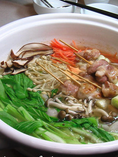 A picture of Jibuni-style Hot Pot with Thick Broth.