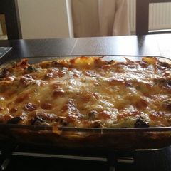 A picture of Vegetable lasagna.