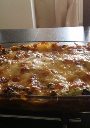A picture of Vegetable lasagna.