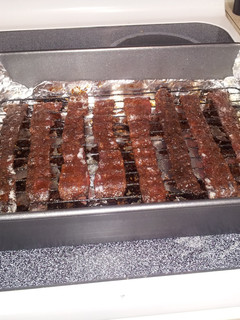 A picture of Candied Bacon Strips.