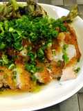 Chicken Steak with Grated Daikon Radish and Lots of Green Onions