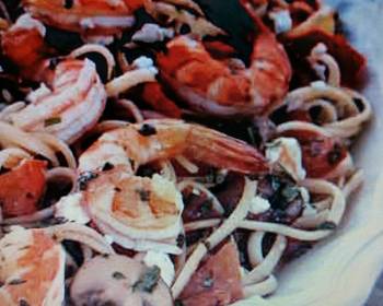 Ready to Serve Linguini wshrimp and plum tomatoes Most Delicious