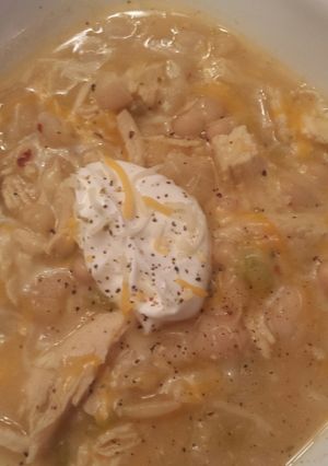 A picture of Mimi's White Chicken Chili.