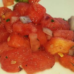 A picture of Watermelon salsa.