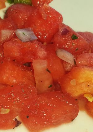 A picture of Watermelon salsa.