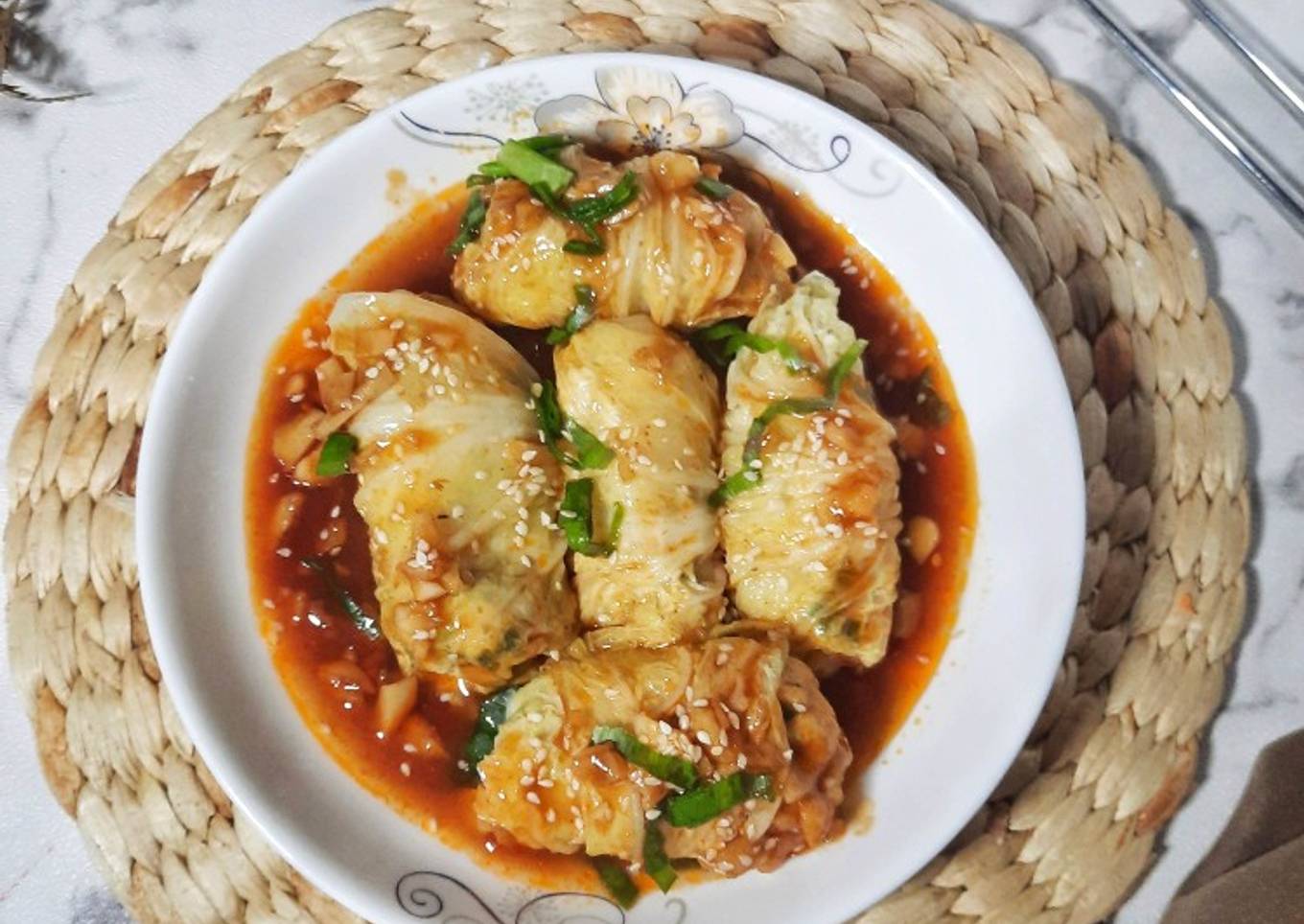 Sawi Roll isi ayam