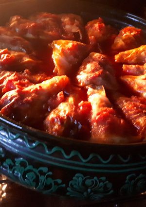 Kemencés töltött káposzta gazdagon recept fotója