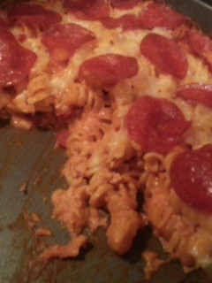 A picture of Pizza baked pasta.