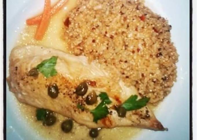 Easiest Way to Cook Yummy Chicken Piccata and Quinoa