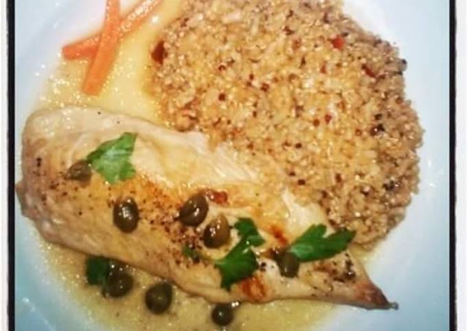 Recipe of Perfect Chicken Piccata and Quinoa