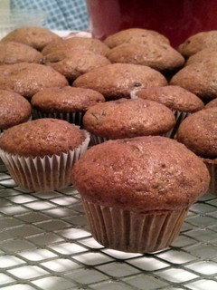 A picture of zucchini muffins.