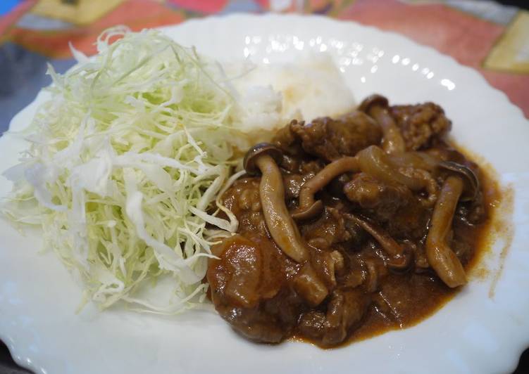 Easiest Way to Make Recipe of Healthy Hayashi Rice With Lots Of Mushrooms