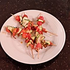 A picture of Grilled Zucchini Ribbons.