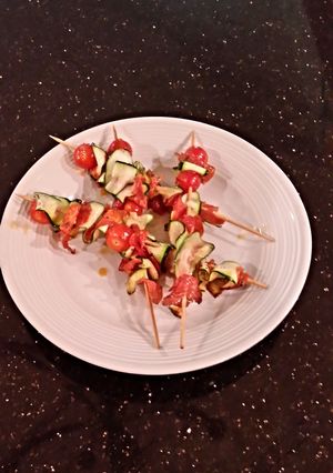 A picture of Grilled Zucchini Ribbons.