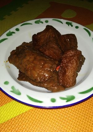 Foto resep Bacem tahu tempe bumbu iris