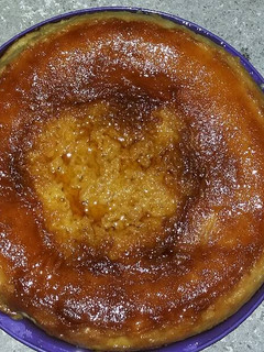 A picture of Homemade Banana Flan.