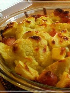A picture of Baked Cauliflower Gratin with Curry-Flavoured Mayonnaise.