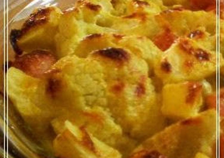 Baked Cauliflower Gratin with Curry-Flavoured Mayonnaise