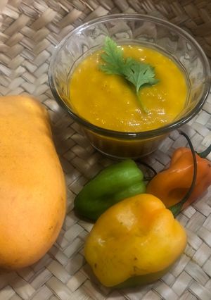 Una foto de Salsa de mango habanero