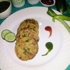 A picture of Green onion rice pancakes.