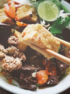 Hình của món Bún riêu cua.